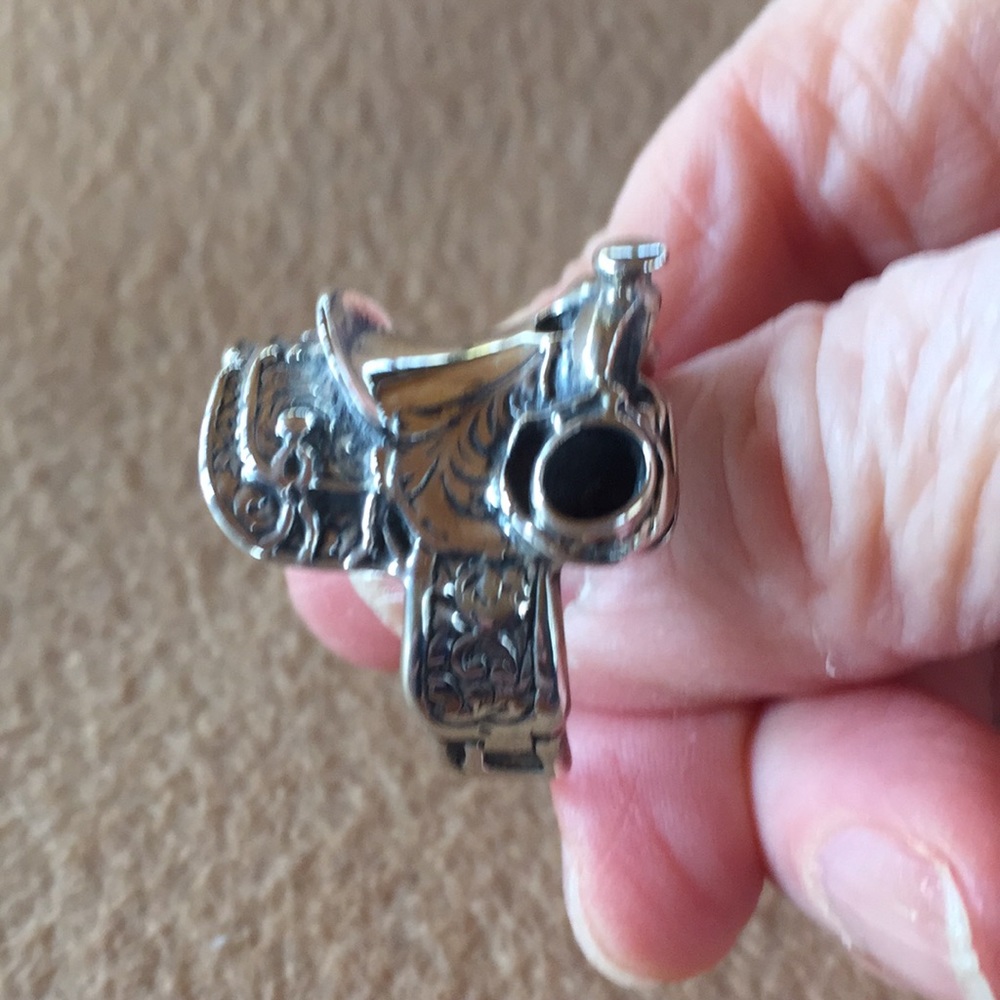 NOT FOR SALE (SOLD) Man’s Sterling Saddle Ring-size 7, 11,12,13 - Picture 3 of 6